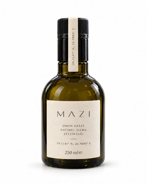 Mazı Erken Hasat Soğuk Sıkım Zeytinyağı 250 ml Cam Şişe